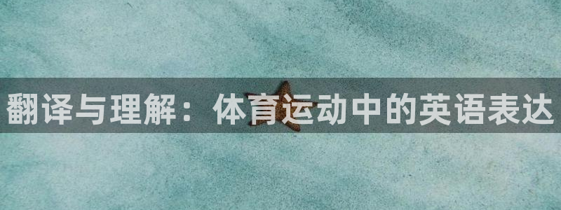 绿茵体育lyzb：翻译与理解：体育运动中的英语表达